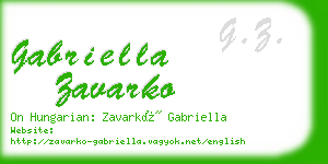 gabriella zavarko business card